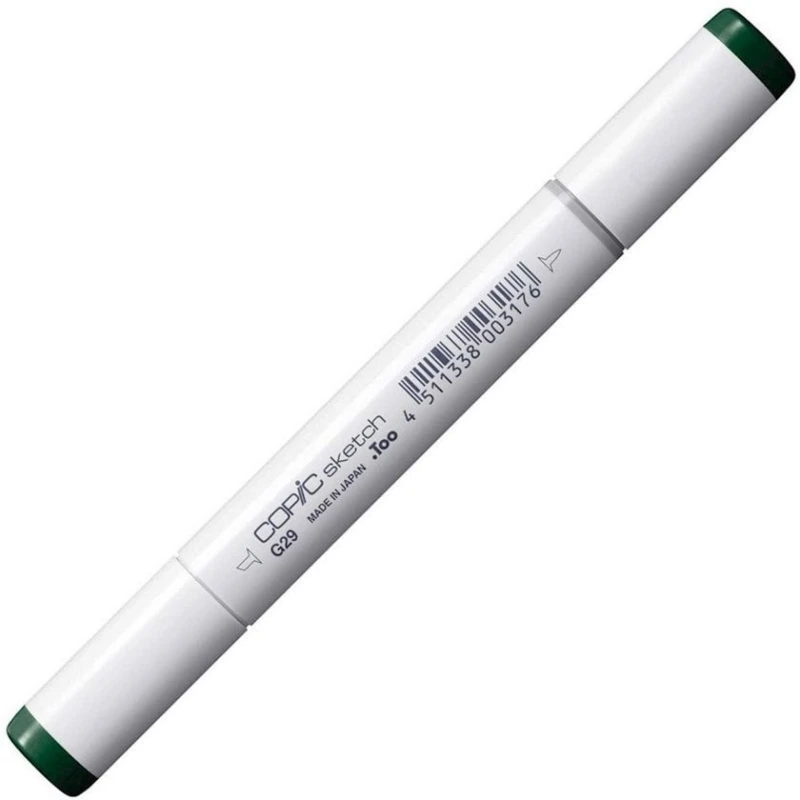 Маркер Copic Sketch, G29 Pine Tree Green, двусторонний, зеленый Маркер Copic Sketch, G29 Pine Tree Green, двусторонний, зеленый