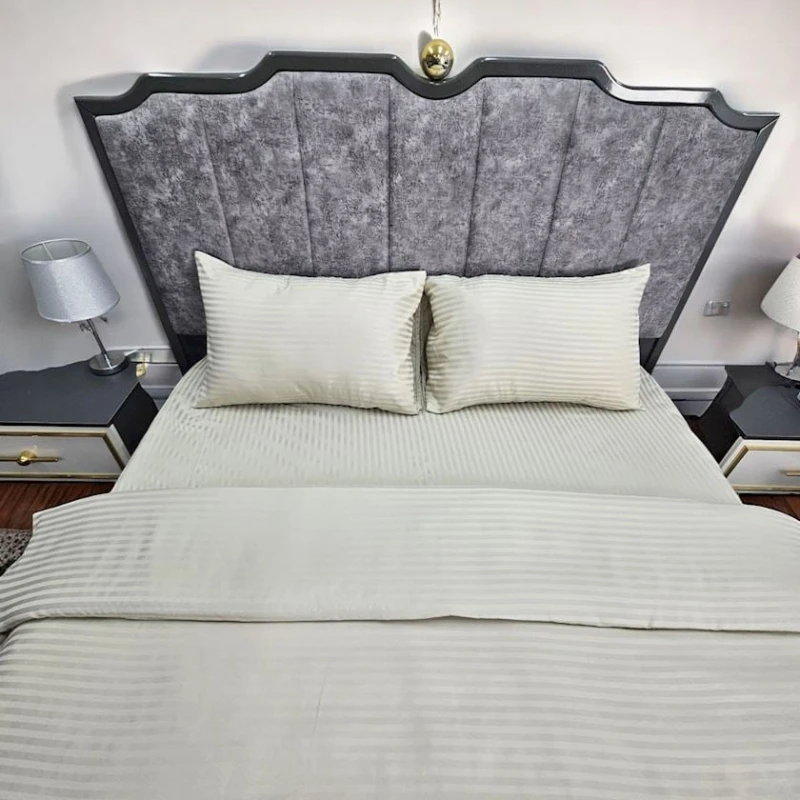 Комплект постельного белья Luxe Cotton Lu-xe-000226, пододеяльник 200x220 см, простыня 230x240 см, наволочки 2 шт x 50x70 см, двуспальный, хлопок, белый