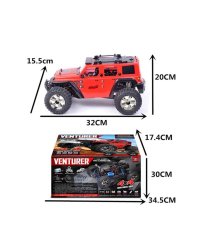 Radio ilə idarə olunan maşın Venturer 4WD 197, qırmızı
