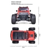 Radio ilə idarə olunan maşın Venturer 4WD 197, qırmızı