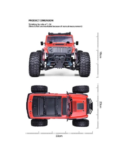 Radio ilə idarə olunan maşın Venturer 4WD 197, qırmızı