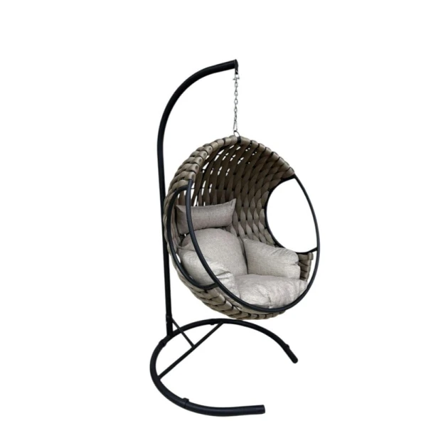 Садовые качели My World Garden Apple Makrome, одноместные, бежевые Садовые качели My World Garden Apple Makrome, одноместные, бежевые