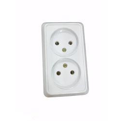 Розетка Song Rui настенная, двойная, белый