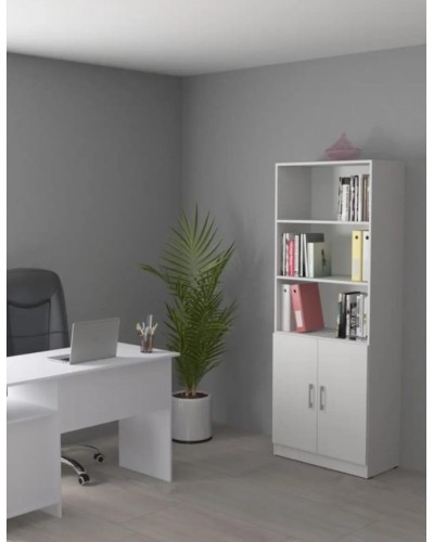 Stellaj HS group 008, ağ, LDSP, 182x37x70 sm