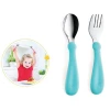 Набор ложка и вилка BabyJem, пластик/железо, цветные