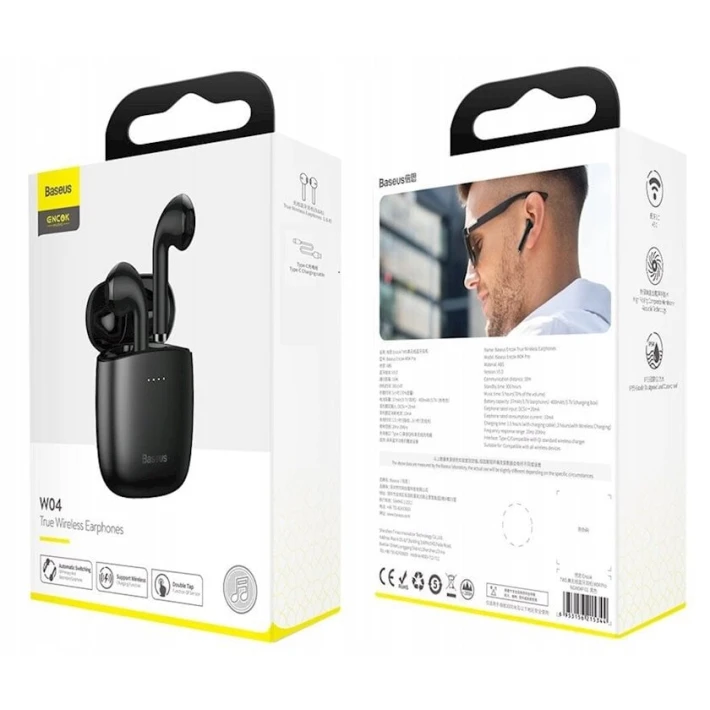 Беспроводные наушники Baseus Encok W04, Black