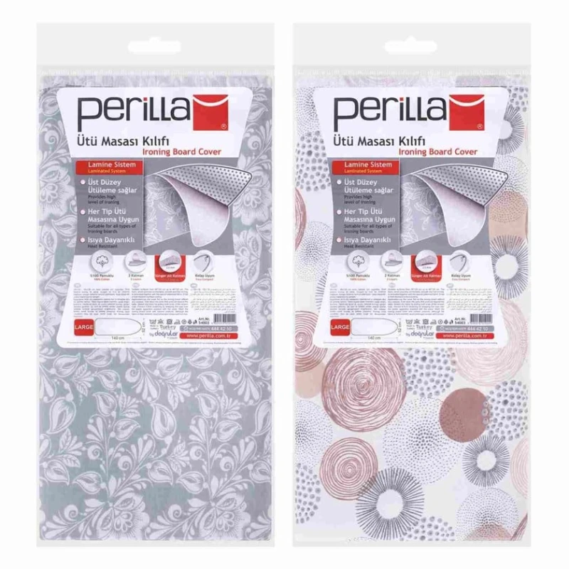 Чехол для гладильной доски Perilla 54003, тефлон, 52х140 см, товар в ассортименте Чехол для гладильной доски Perilla 54003, тефлон, 52х140 см, товар в ассортименте