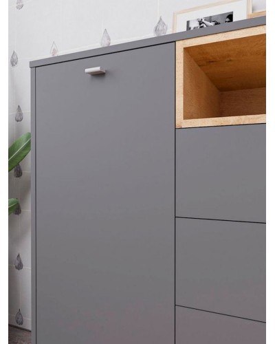Komod, 100.5x149.2x43 sm, LDSP, boz/qəhvəyi