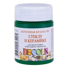 Akril boya şüşə və keramika üçün Decola, Yaşıl, 50 ml