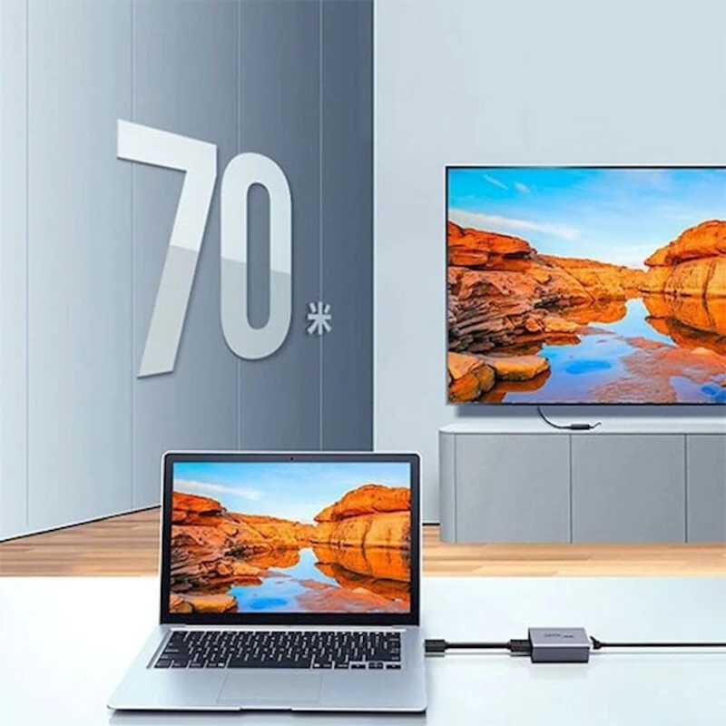 Удлинитель Ugreen CM455 20519EU HDMI Over Ethernet Extender 1080P 70m Удлинитель Ugreen CM455 20519EU HDMI Over Ethernet Extender 1080P 70m