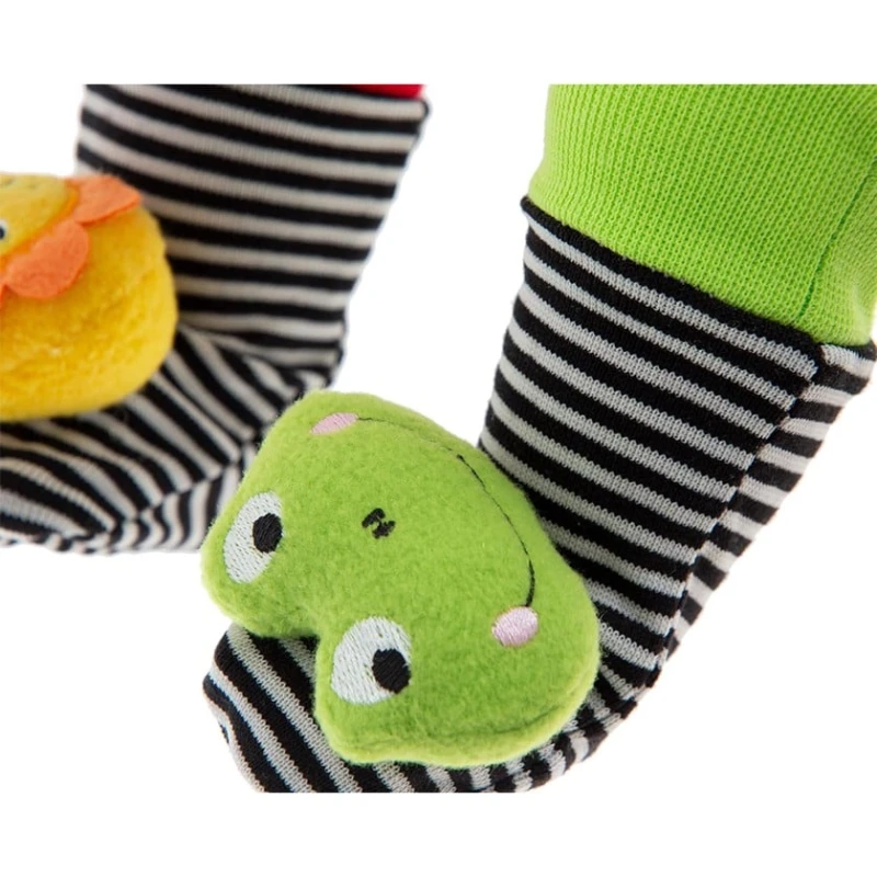 Səs-küylü corab və bilərzik Babyjem Aslan-Qurbağa, parça, 0+ yaş