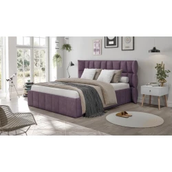 Двуспальная кровать Art_ikili_yataq 95, текстиль, сиреневая, 120x160х200 см