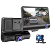 Videoqeydiyyatçı Car DVR Triple Dash Cam, Black