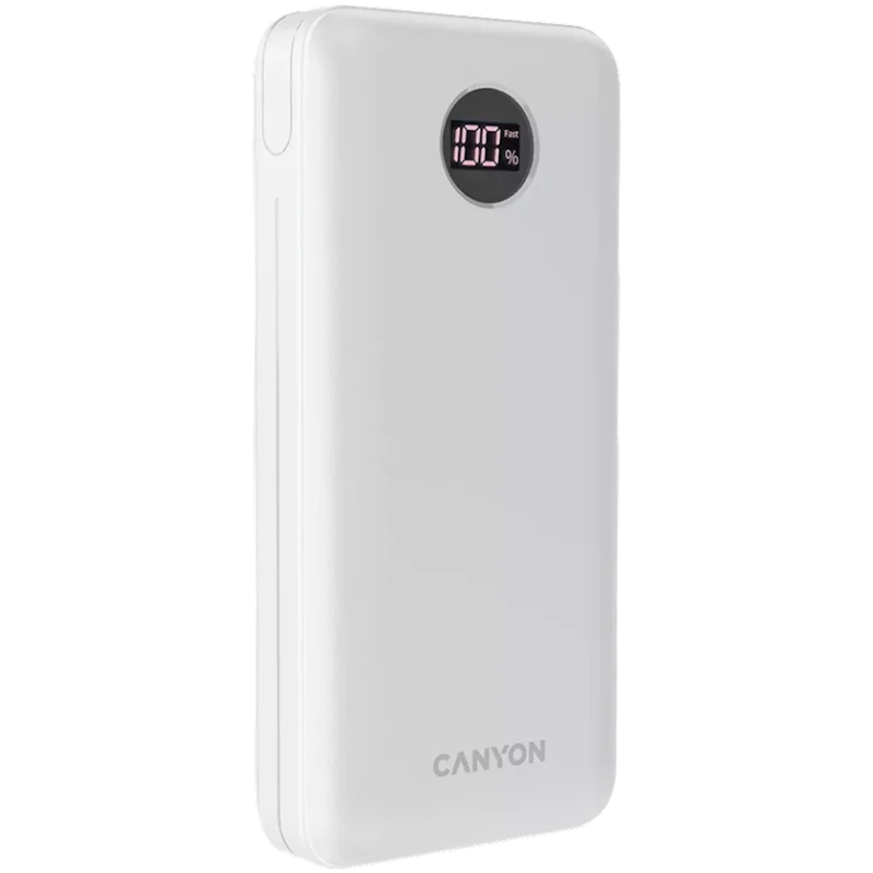 Внешний аккумулятор Canyon CNE-CPB2002W 20000mAh White Внешний аккумулятор Canyon CNE-CPB2002W 20000mAh White