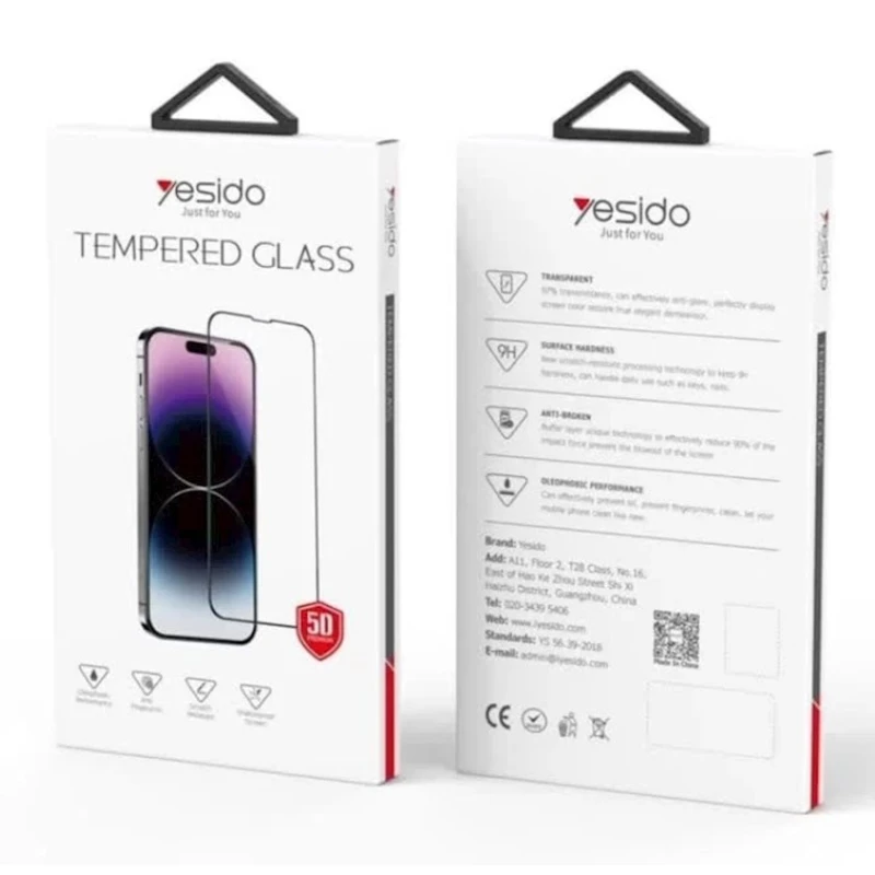 Qoruyucu şüşə Yesido SC20 5D Apple iPhone 13 Pro üçün