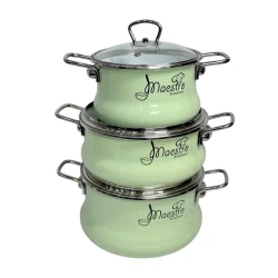 Qazan dəsti Vitross 8SO165S_maestro_qazan, mina, yaşıl, 3 əd