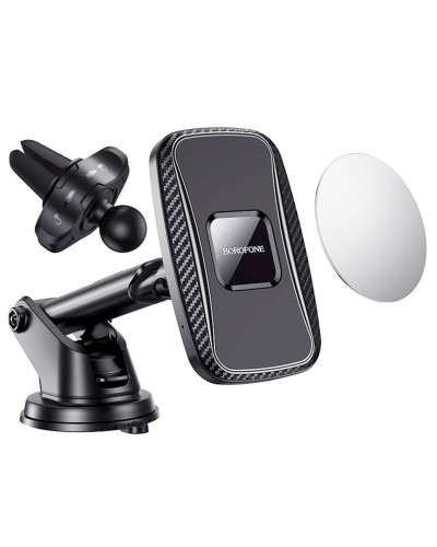 Avtomobil üçün telefon tutacağı Borofone Magnetic BH35, Qara