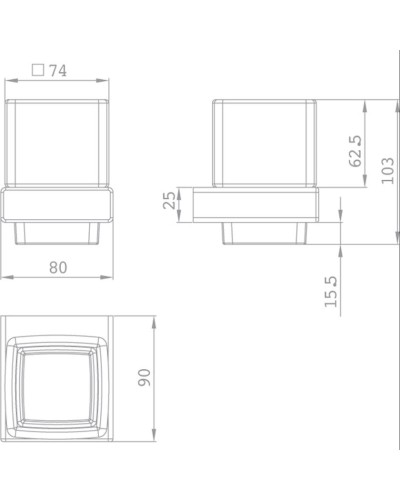 Diş fırçaları üçün stəkan Teka Formentera Tumber Holder Graphite Banyo