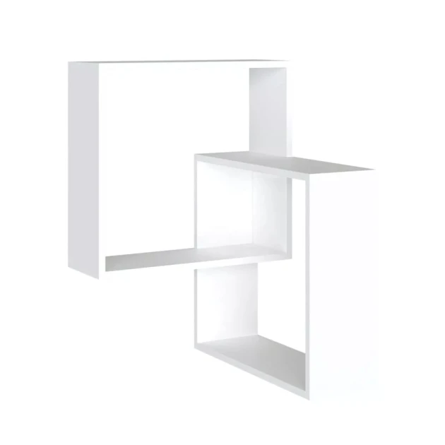 Настенная полка Art Mebel 157, ламинат, 72х52х18 см, белый Настенная полка Art Mebel 157, ламинат, 72х52х18 см, белый