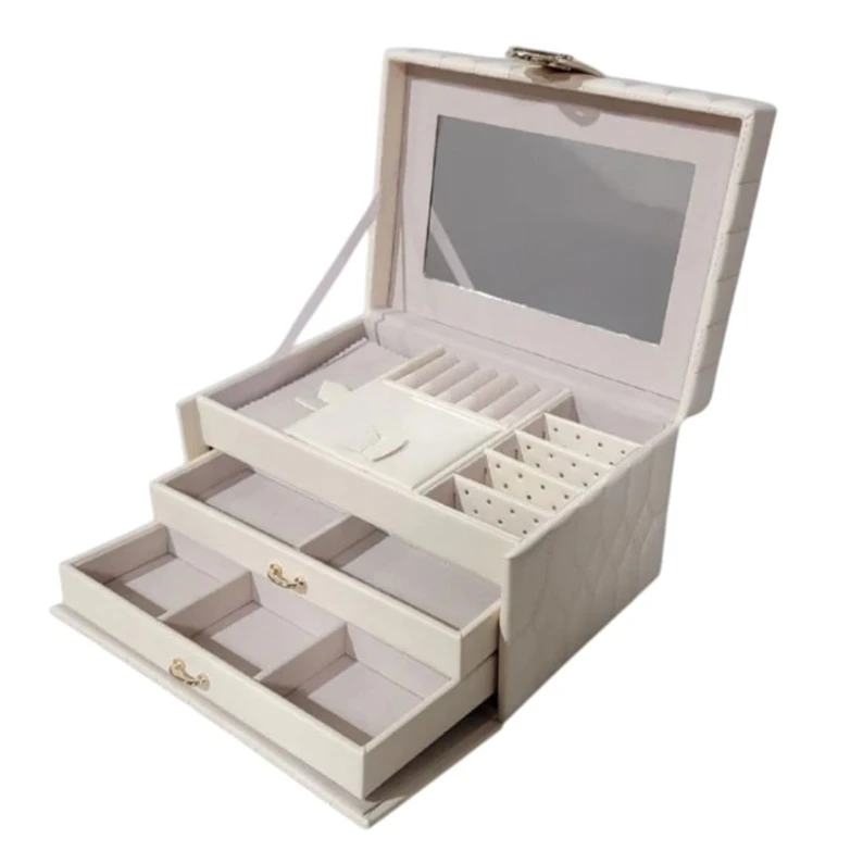 Органайзер с выдвижными ящиками для аксессуаров BHD2016071, бежевый, 22x12 см