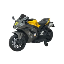 Детский электромотоцикл r10_343, черный/желтый, 3+ лет