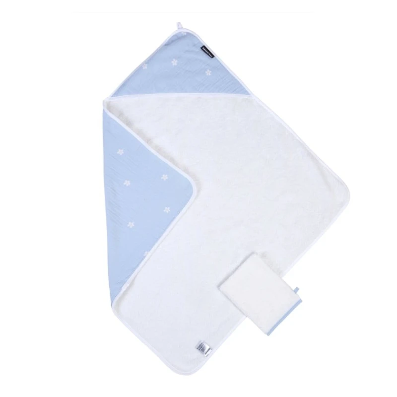 Детское полотенце Childhome CCBCMBF, 80x80 см, голубое Детское полотенце Childhome CCBCMBF, 80x80 см, голубое