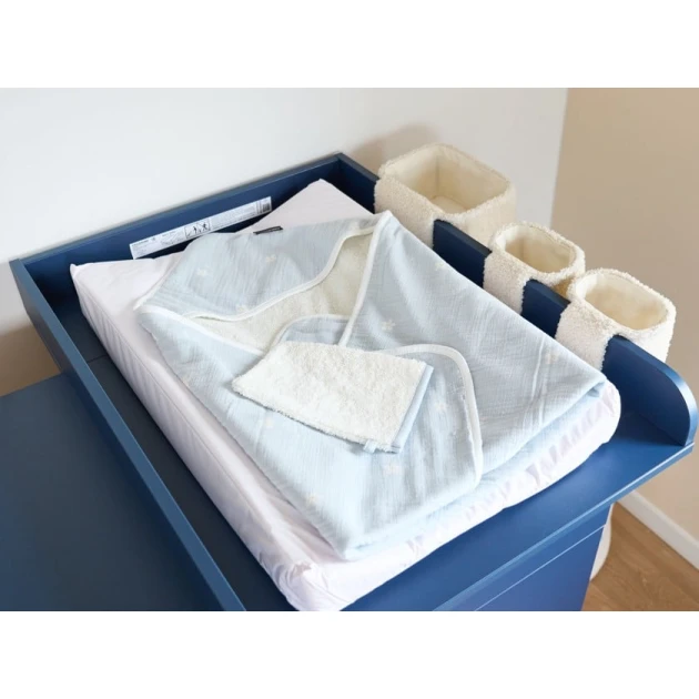 Детское полотенце Childhome CCBCMBF, 80x80 см, голубое Детское полотенце Childhome CCBCMBF, 80x80 см, голубое