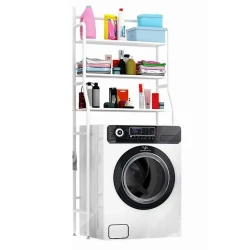 Этажерка HMSD_PR6525, для ванной, с полками, белый, 160x65x25 см