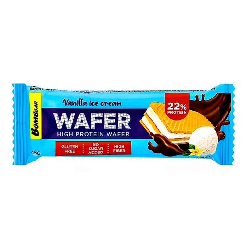 Протеиновый батончик Bombbar Wafer Vanilla, 45 г Протеиновый батончик Bombbar Wafer Vanilla, 45 г