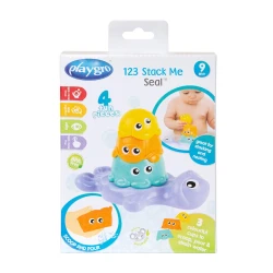 Hamam oyuncağı Playgro 123 Stack Me Seal, rəngbərəng