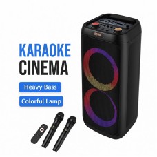 Bluetooth Səsgücləndirici SING-E ZQS10209 2x10 TWS Stereo Dinamik RGB İşıqlı Simsiz Mikrofonlu Portativ