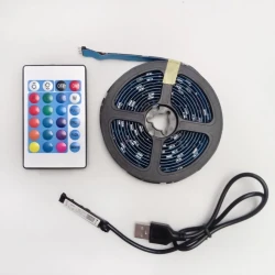 Светодиодная лента, 5 метров, IP65, Bluetooth, пульт Светодиодная лента, 5 метров, IP65, Bluetooth, пульт