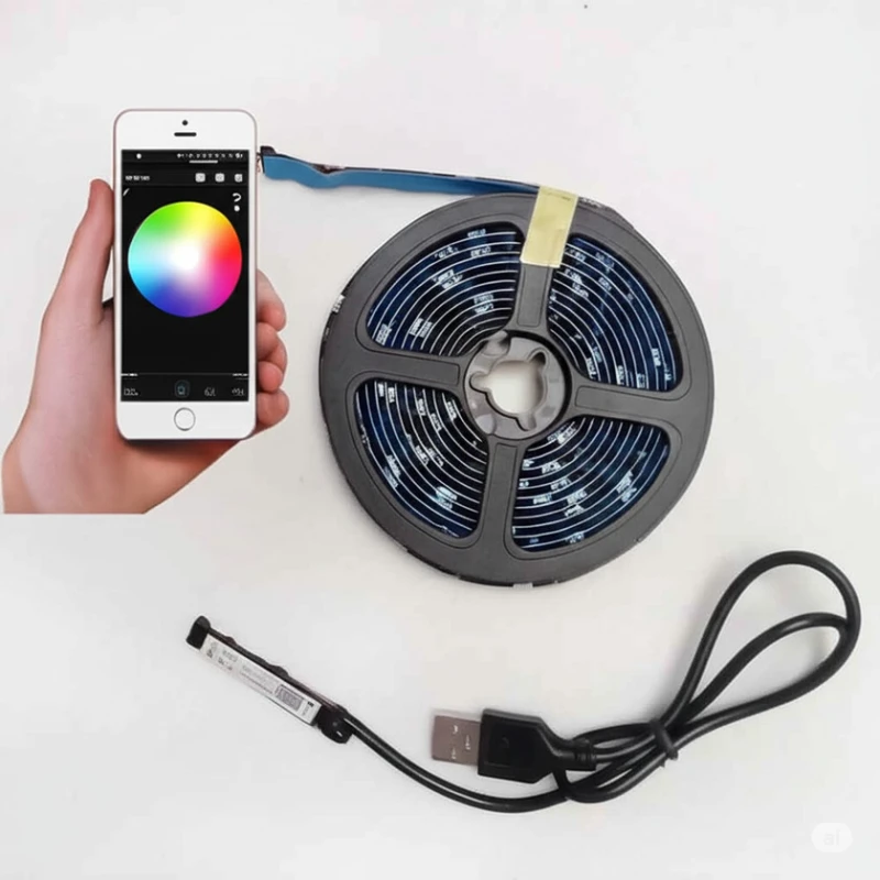 LED lent, 5 metr, IP65, Bluetooth, pult LED lent, 5 metr, IP65, Bluetooth, pult