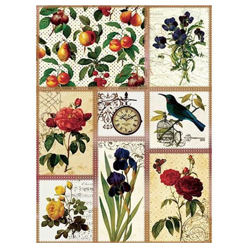 Рисовая бумага для декупажа Cadence - 53, А3, 29.7x42 см Рисовая бумага для декупажа Cadence - 53, А3, 29.7x42 см