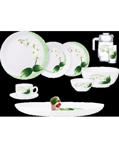 Yemək dəsti Luminarc White Orchid P7270, 46 parça