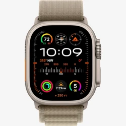 Смарт-часы Apple Watch Ultra 2 GPS + Cellular, 49mm Titanium Case with Olive Alpine Loop Small (MREX3RB/A)