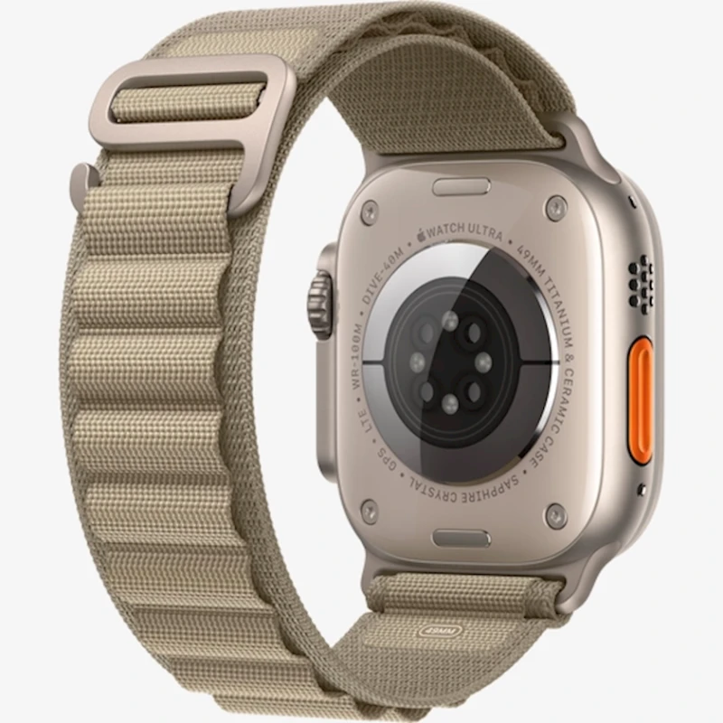 Смарт-часы Apple Watch Ultra 2 GPS + Cellular, 49mm Titanium Case with Olive Alpine Loop Small (MREX3RB/A)