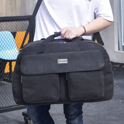 İdman çantası 027, parça, qara, 62x40x24 sm