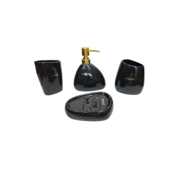 Набор для ванной HMSD_US67 керамика, черный, 4 шт Набор для ванной HMSD_US67 керамика, черный, 4 шт