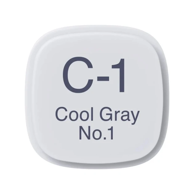 Маркер Copic Classic, C-1, Cool Gray, No.1, двусторонний, серый