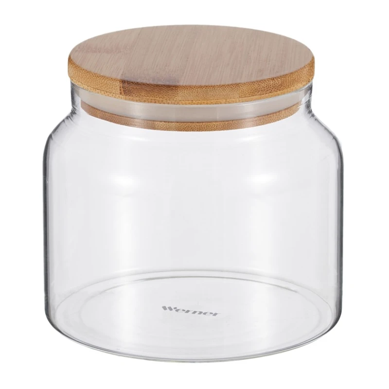 Емкость для хранения Werner Bambu 51934, стекло/дерево, прозрачная/коричневая, 500 мл Емкость для хранения Werner Bambu 51934, стекло/дерево, прозрачная/коричневая, 500 мл