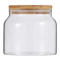 Saxlama üçün qab Werner Bambu 51934, şüşə/taxta, şəffaf/qəhvəyi, 500 ml