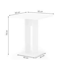 Барный стол Ev Plus 12115525, ЛДСП, серый, 65x65x78 см Барный стол Ev Plus 12115525, ЛДСП, серый, 65x65x78 см