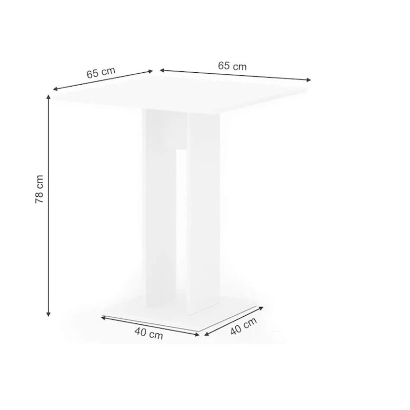 Барный стол Ev Plus 12115525, ЛДСП, серый, 65x65x78 см Барный стол Ev Plus 12115525, ЛДСП, серый, 65x65x78 см