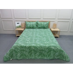 Покрывало с наволочками Evimmoda SHA-00006231, полутораспальный, зеленый, покрывало 170х220 см, 1 шт наволочки 50х70 см