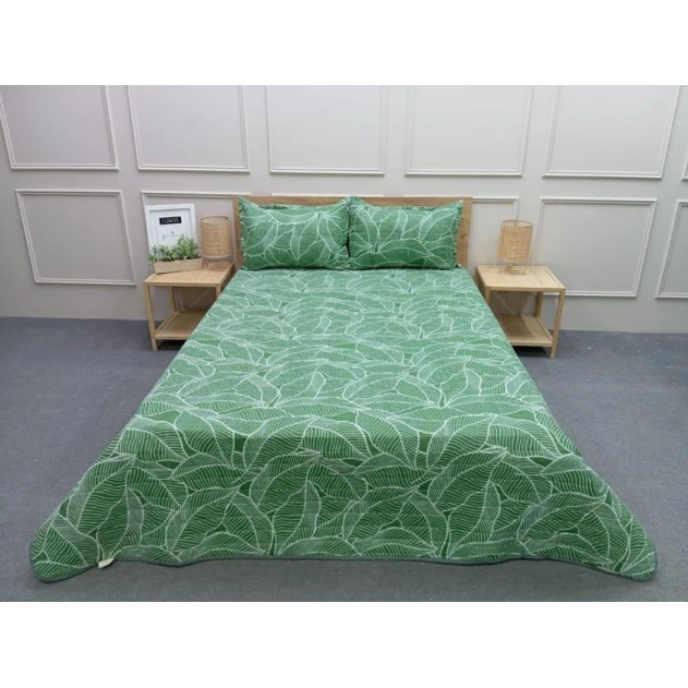 Покрывало с наволочками Evimmoda SHA-00006231, полутораспальный, зеленый, покрывало 170х220 см, 1 шт наволочки 50х70 см Покрывало с наволочками Evimmoda SHA-00006231, полутораспальный, зеленый, покрывало 170х220 см, 1 шт наволочки 50х70 см