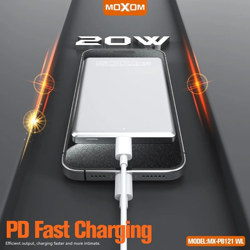 Внешний аккумулятор Moxom MagSafe MX-PB121 PD20 QC18W 5000mAh Внешний аккумулятор Moxom MagSafe MX-PB121 PD20 QC18W 5000mAh
