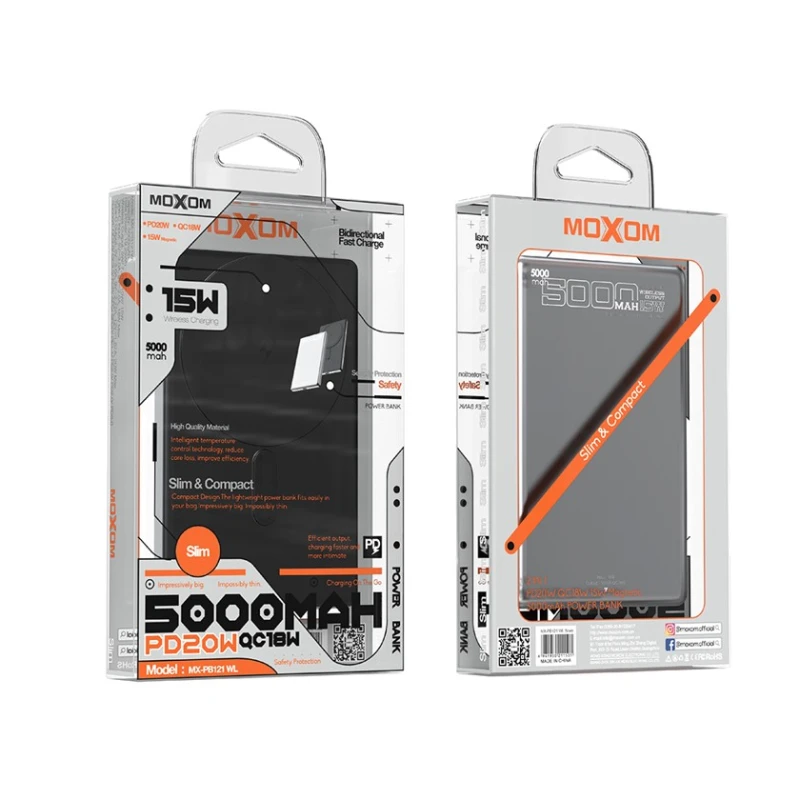 Внешний аккумулятор Moxom MagSafe MX-PB121 PD20 QC18W 5000mAh Внешний аккумулятор Moxom MagSafe MX-PB121 PD20 QC18W 5000mAh