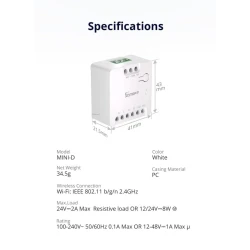 Реле для умного дома Sonoff Mini D Matter Реле для умного дома Sonoff Mini D Matter