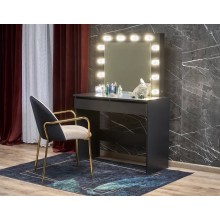 Makiyaj masası Art Mebel 89, laminat, antrasit, 140x90x45 sm